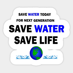 Save Water Save Life Sticker